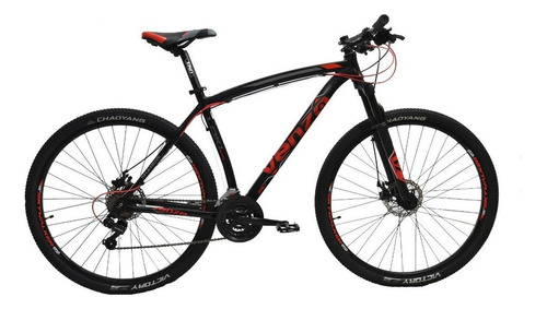 Mountain bike Venzo Shadow Series Loki Evo R29 16" 21v frenos de disco mecánico cambios Shimano color negro/rojo  