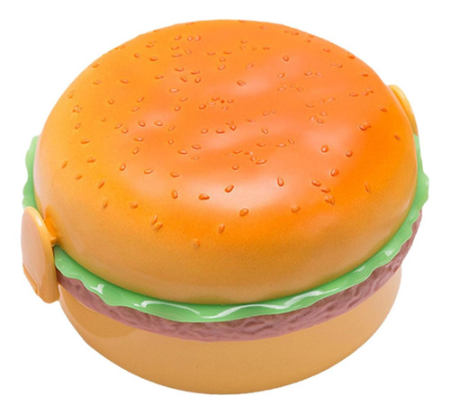 La Hamburguesa Linda De La Fiambrera Del Microondas Redondo