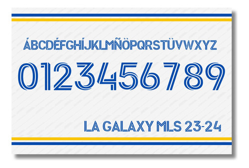 Tipografía Los Angeles Galaxy 2023 2024 Mls