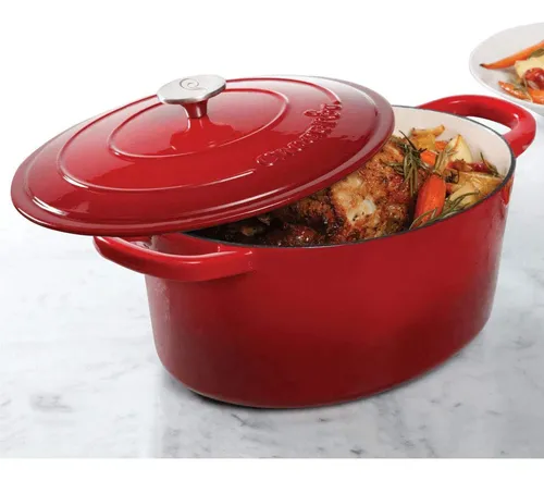 Olla Dutch Oven Crock-pot Artesanal De Hierro Fundido Esmalt