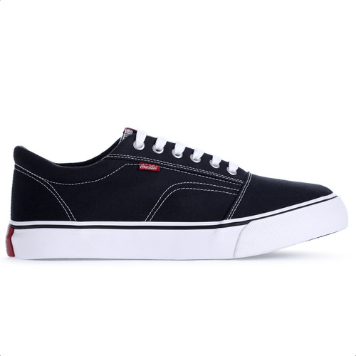 Sapato Coca Cola Surplay Canvas Preto Tipo All Star