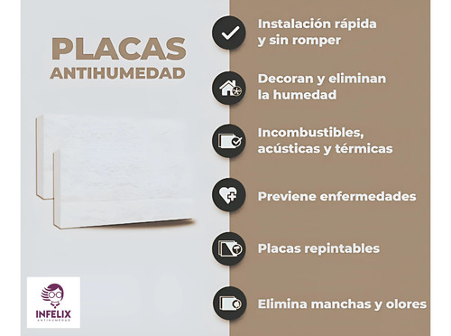 Placa Antihumedad Interior Decorativa Con Materiales Por M2