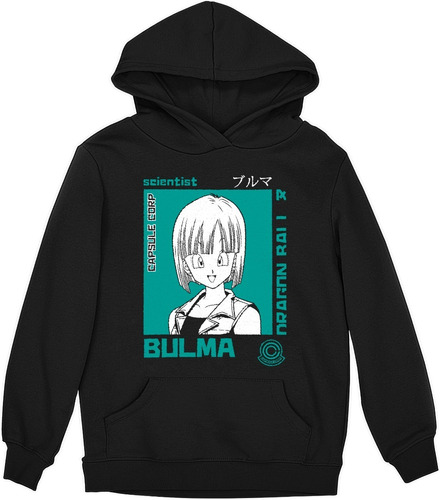 Polerón Bulma Corp Dragon Ball Anime Ters Textil