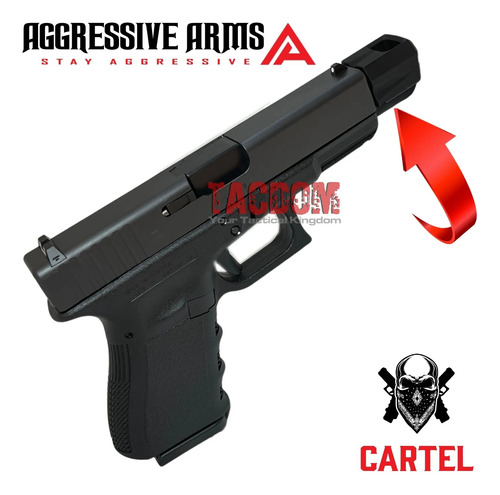Compensador Muzzle Brake Glock 25 17 19 Gen 1-3 Recoil Reduc