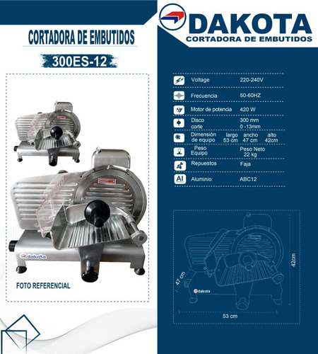 Imagen 2 de 3 de Cortadora De Embutidos Y Quesos Marca Dakota Numero 10