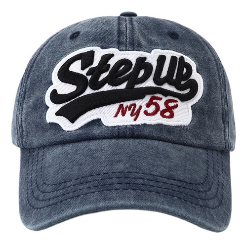 Gorra De Béisbol Bordada Con Letras Y Visera Retro Americana