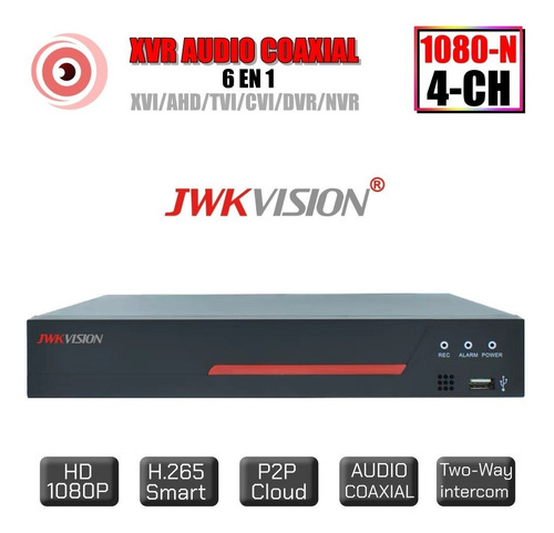 Xvr 4 Ch Coaxial Audio Penta-hibrido 1080-n Jwkvision 