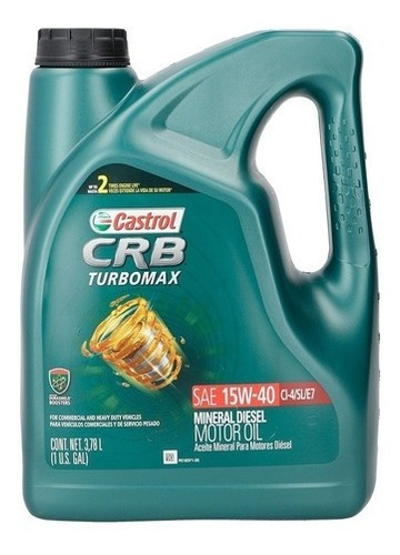 Aceite Para Motor Castrol Mineral Turbomax 15w-40 X 3.78l