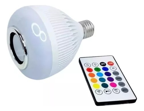 Lampada Musical Caixa Som Bluetooth Led Rgb Com Controle E27 Cor Da Luz Variadas 110v/220v