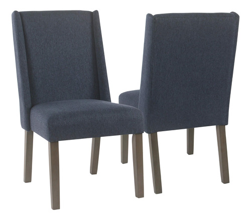 Homepop Silla De Comedor Moderna, Azul Marino