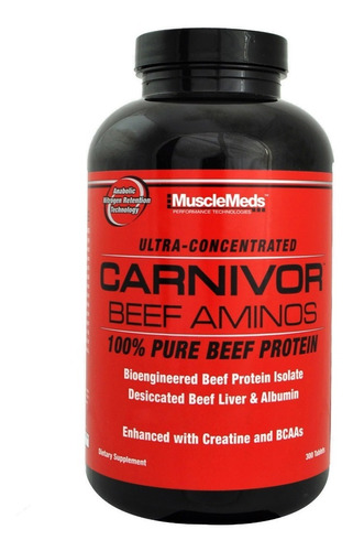 Carnivor Beef Aminos 300 Tabletas Musclemeds Aminoacidos