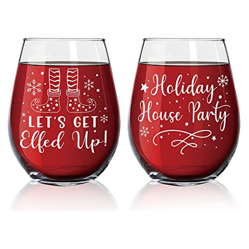 Copa De Vino  Let's Get Elfed Up  Navidad, Regalos De N...