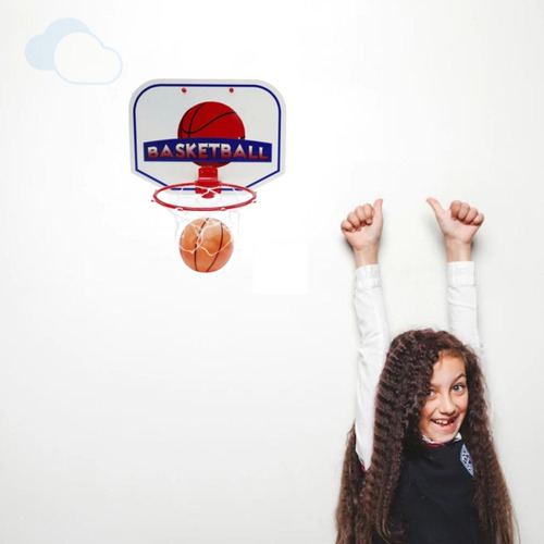 Imagen 5 de 6 de Mini Aro De Basquet Infantil Tablero Pelota Inflador Isakito