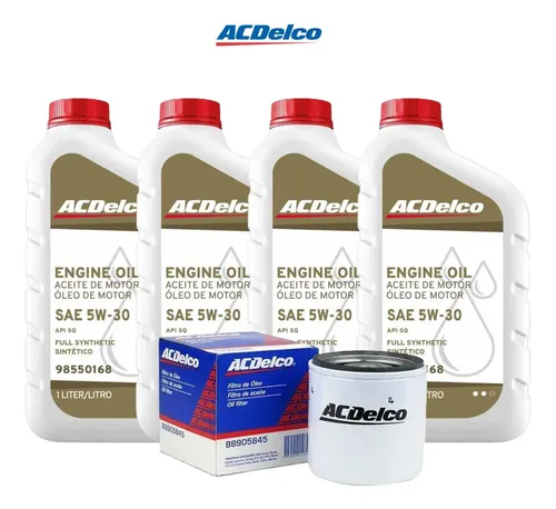 Kit Troca de Óleo 5W30 Sintético Chevrolet