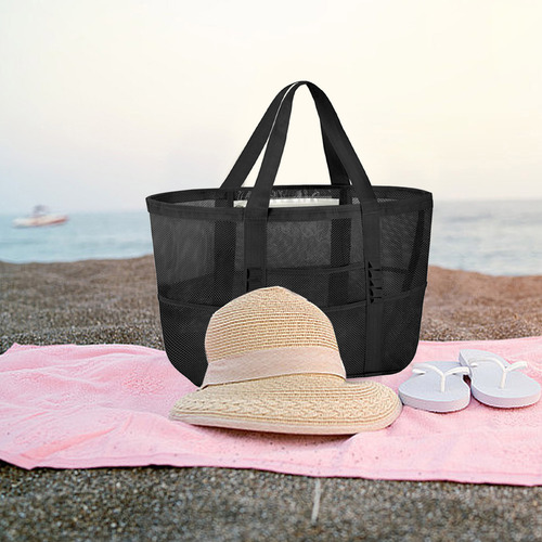 Bolsa De Praia Feminina De Malha, Sacola De Praia Grande, Fe