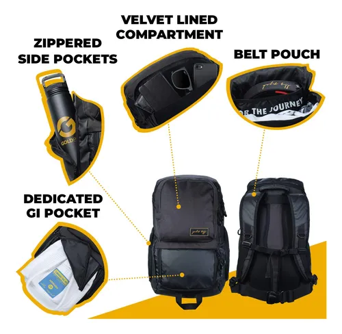 Gold bjj jiu jitsu backpack 2025