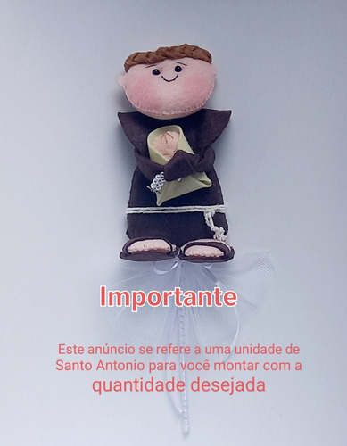 Imagem 5 de 6 de Buque De Santo Antônio Em Feltro Casamento Festa Unitário