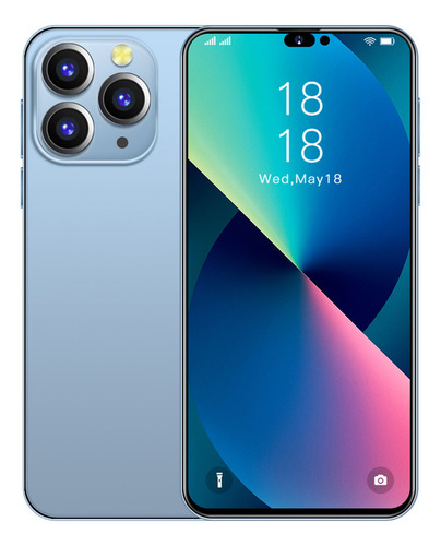 P Celular Barato Android I14 Pro Max Blue 6.1 Pulgadas