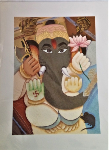 Afiche Poster Divinidad Señor Ganesha  Diseño Arte Abstracto