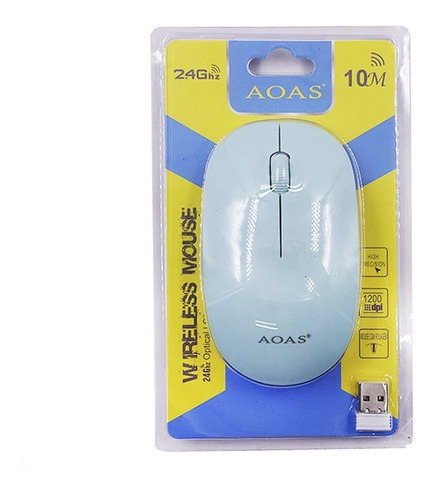 Mouse Óptico Inalámbrico Usb Aoas 2.4 Ghz Wireless Delgado