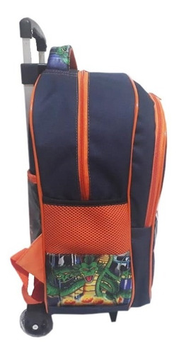 Kit Mochila De Rodinhas Dragon Ball Instinto Superior Tam G
