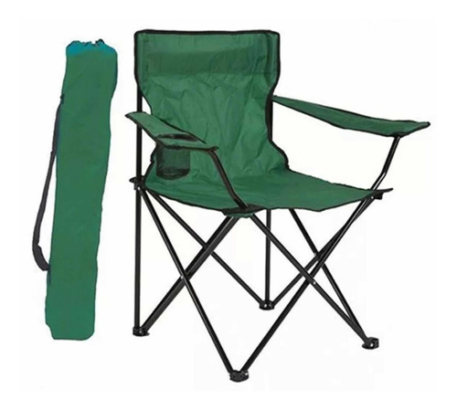 Silla De Camping Plegable Con Portavaso