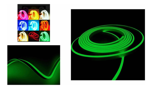 Tira LED veoquiero Neón led 3528 verde 5m 12V IP64