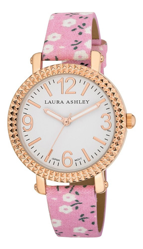 Reloj Mujer Laura Ashley La31005pk Cuarzo Pulso Rosado En