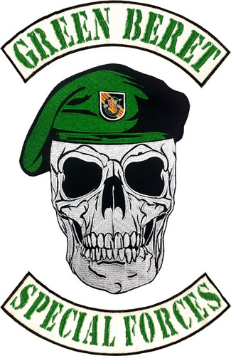 Parches Calavera Boina Verde Campera Motoquero Green Beret