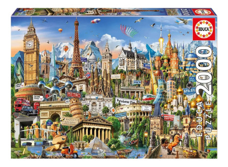 Puzzle 2000 Pcs 96x68cm Simbolos De Europa