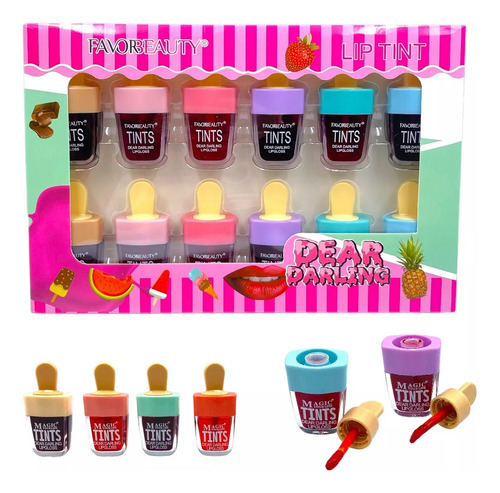 48 Mini Vaseinas O Bálsamos + 48 Labiales O Tintas Paletas