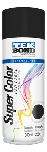 comprar Pintura en aerosol Tekbond Super Color de 350 ml, color negro mate