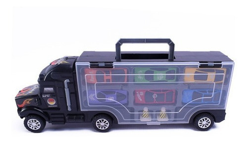 Imagen 6 de 10 de Camion Valija Porta Autos + 6 Autos Y 2 Cono Duende Azul Ful