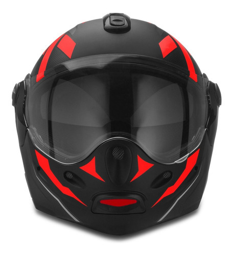 Capacete Escamoteável Captiva Stronger Faster Fosco Etceter Cor Vermelho Tamanho do capacete 58