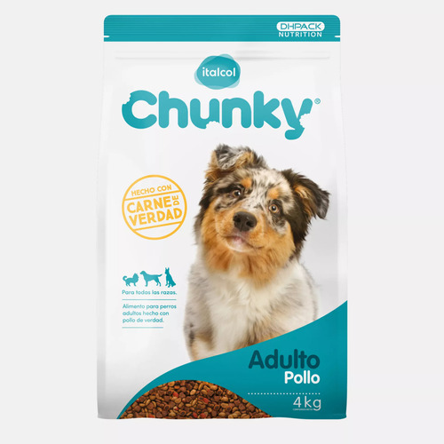 Alimento Seco Para Perro Chunky Adulto Nuggets De Pollo 4kg