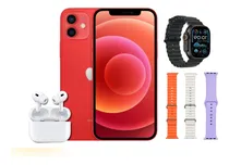 Comprar Apple iPhone 12 (64 Gb) - (product)red + Audífonos Y Smartwatch De Regalo