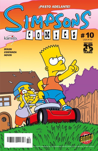 Simpsons Comics 10, De Matt Groening / Chuck Dixon. Editorial Kamite, Tapa Blanda En Español, 2010