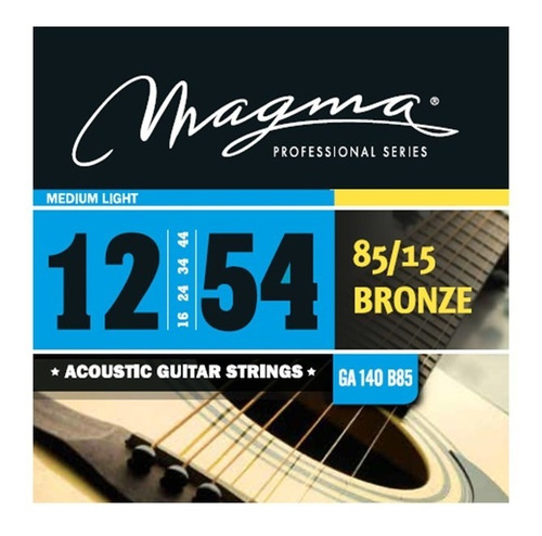 Imagen 1 de 1 de Encordado Magma Guitarra Acústica 009 10 11 12 Bronze 85-15