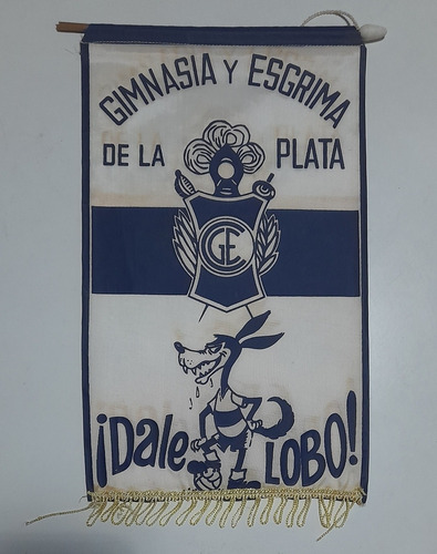 Antiguo Banderin Gimnasia De La Plata Años 70 Original