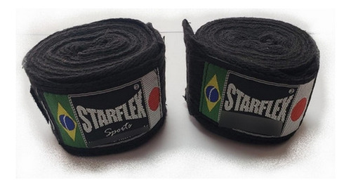 Bandagem Elástica Atadura Box Luta Mma Starflex - 50mm X 5m Cor Preto