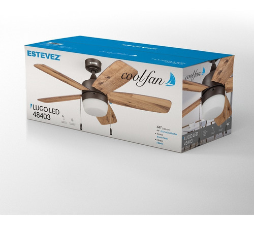 Ventilador De Techo Lugo Bronce Coolfan 44''