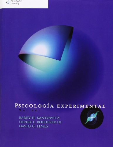 Libro Psicologia Experimental 9'ed De Kantowitz Barry Cengag