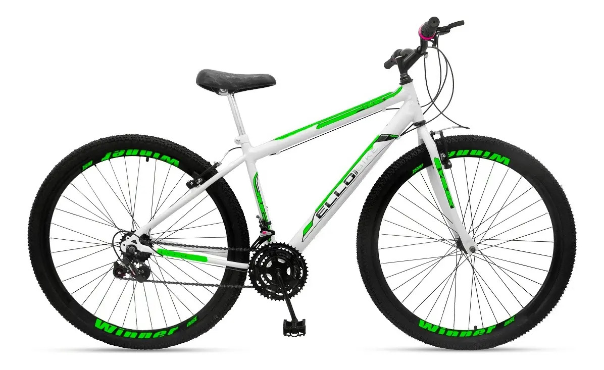 Bicicleta mountain bike Ello Bike Mountain Bike R26 - branco/verde