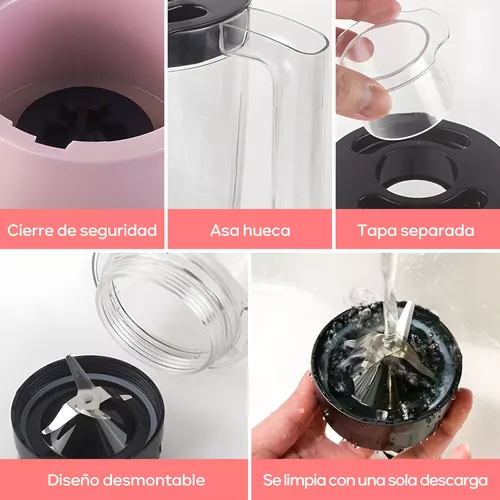 Licuadora De Cocina Vida Sana Doble La Taza 1.6l + 4cuchilla