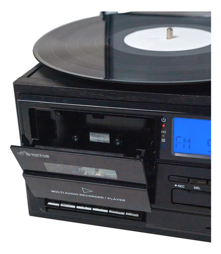 Tocadiscos Y Centro De Musica 8 En 1 Victor Bluetooth