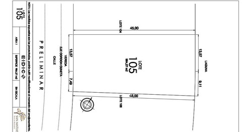 Imagen 2 de 2 de Venta De Lote A La Laguna En San Matias - Escobar