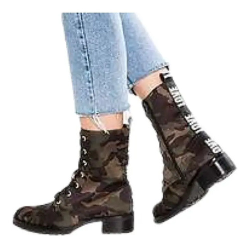 Botas Borcegos Aldo Trulle Camuflado Acolchada Cordón Cierre | Envío gratis