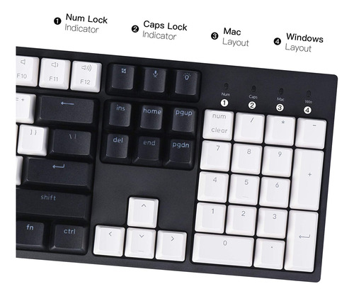 Teclado Keychron C2 Para Videojuegos, 104 Teclas/led/usb C