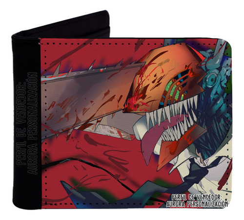 Billetera Cartera Cuero Sintético Chainsaw Man Anime Serie 1