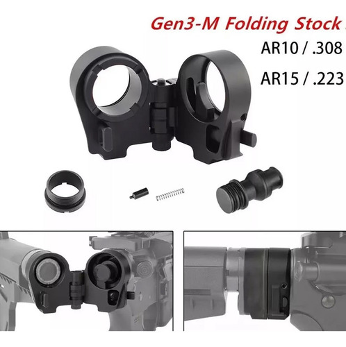 Adaptador Culata Plegable Bisagra Folding Stock M4 M16 Ar15